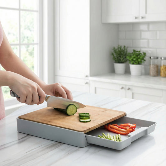 CleanCut – Das Bambus-Schneidebrett, das endlich Ordnung in deine Küche bringt